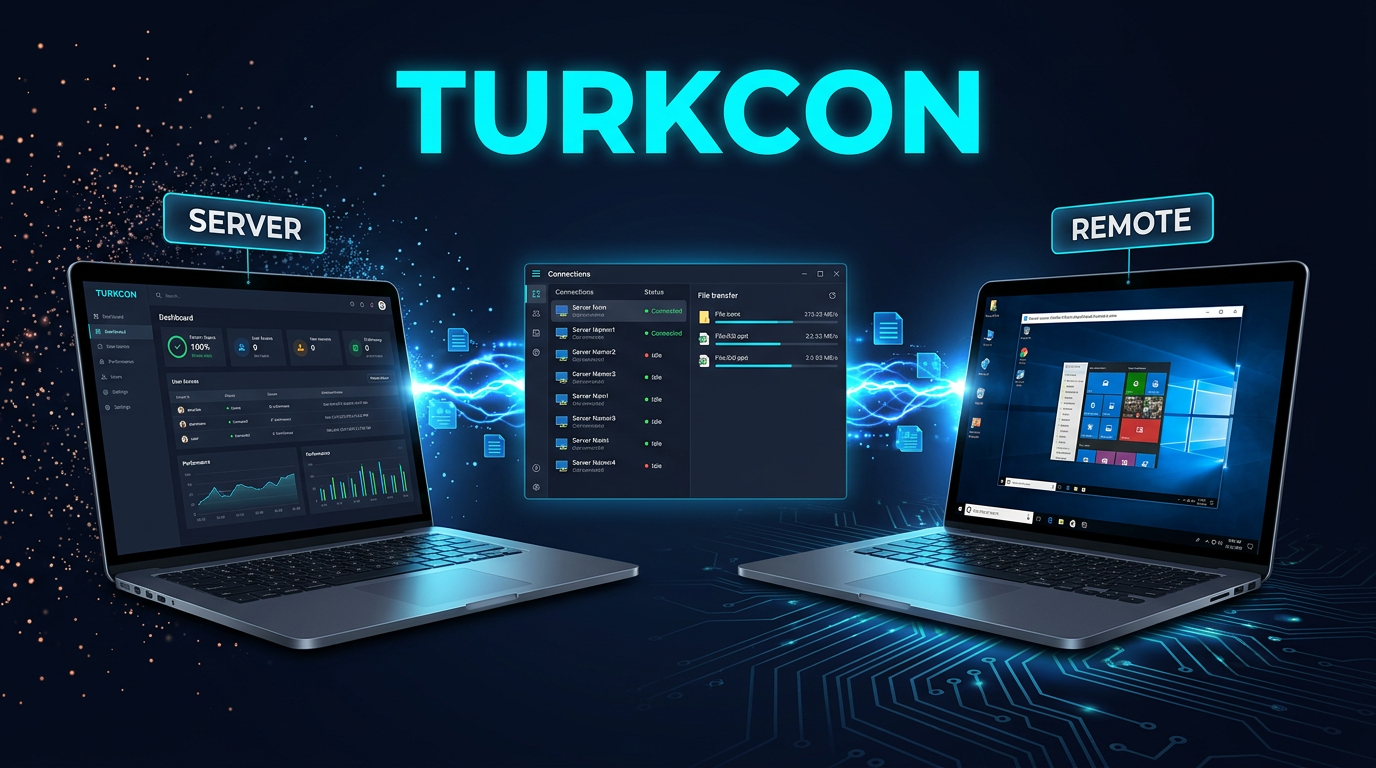 turkcon.pro remote desktop illustration